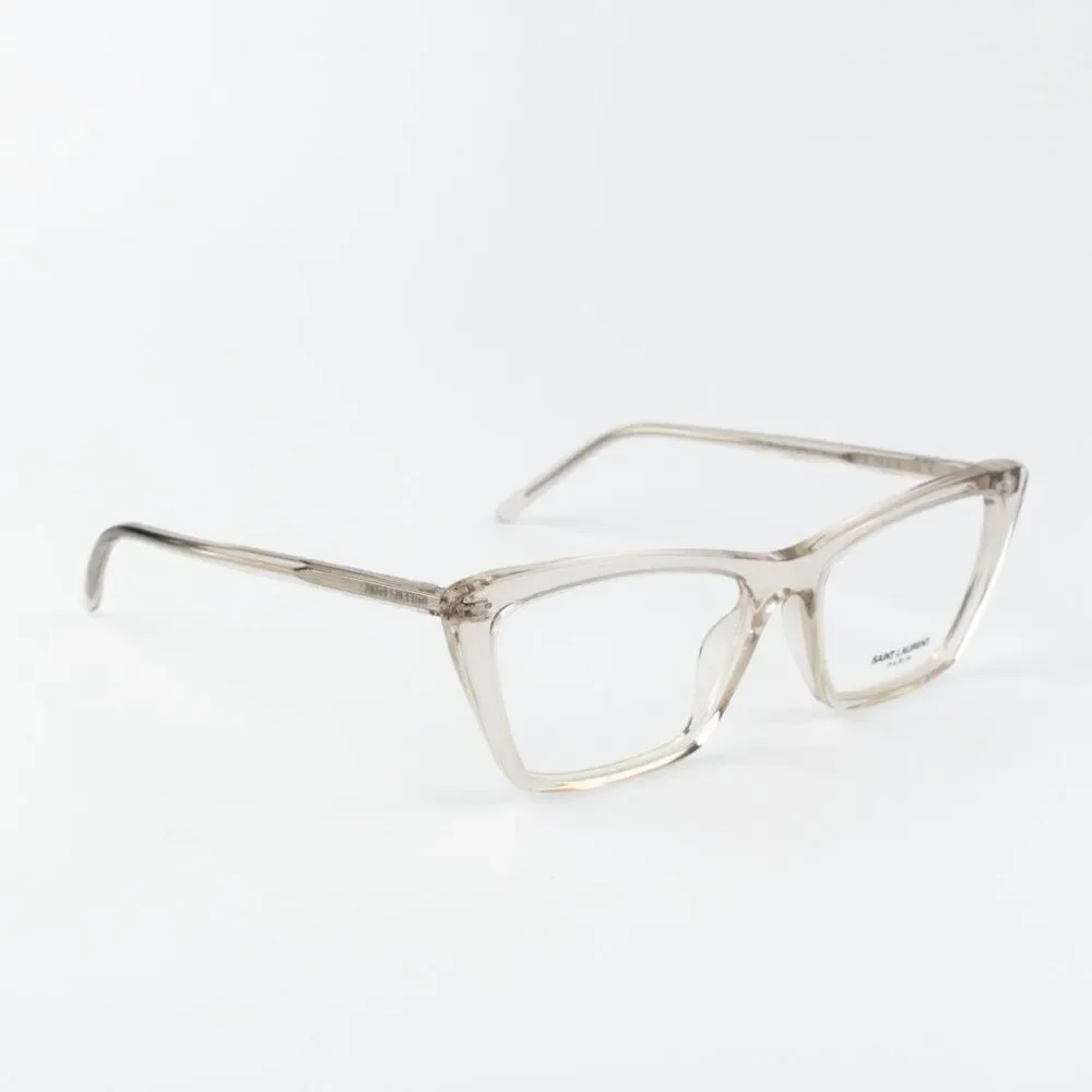 Saint Laurent Women Eyeglasses Beige Cat Eye SL737 MICA THIN OPT 004 BRAND NEW